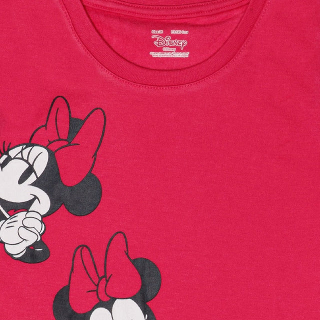 Girls Minnie & Friends Printed Round Neck Full Sleeve T-Shirt for Casual Wear and Everyday Comfortable Dressing - Pack of 1