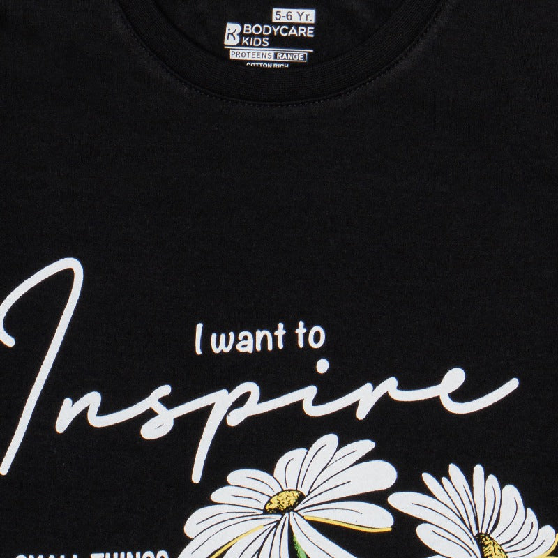 Bodycare Girls Round Neck Full Sleeves Printed Tshirt