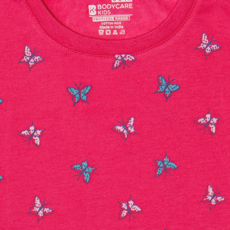 Bodycare Girls Round Neck Full Sleeves Printed Tshirt