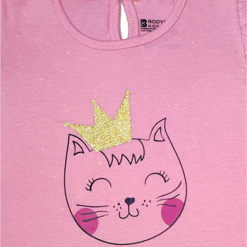 Baby Girls T-Shirt Round Neck Half Sleeves Pack of 1 - Bodycare