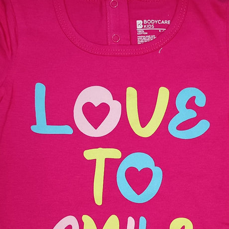 Baby Girls Cotton T-Shirt Round Neck Half Sleeves Pack of 1