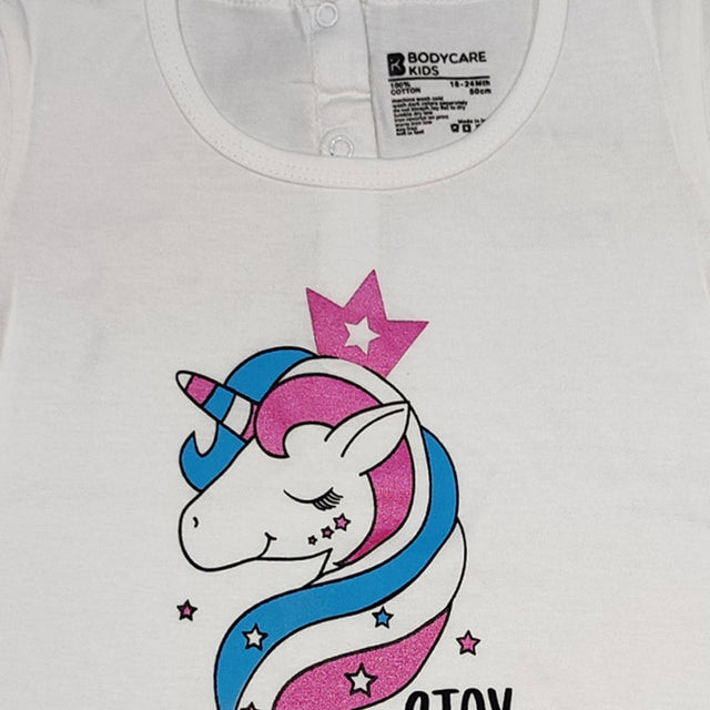 Baby Girls Cotton T-Shirt Round Neck Half Sleeves Pack of 1 - Bodycare