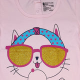 Baby Girls 100% Cotton Round Neck Half Sleeves T-Shirt with Soft Everyday Comfort and Casual Wear Styling