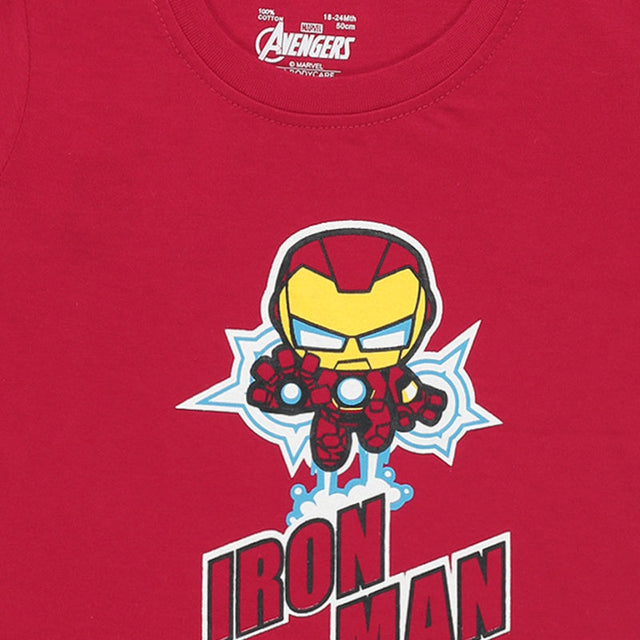 Baby Boys Avengers Cotton T-Shirt Round Neck Half Sleeves Pack of 1 - Bodycare