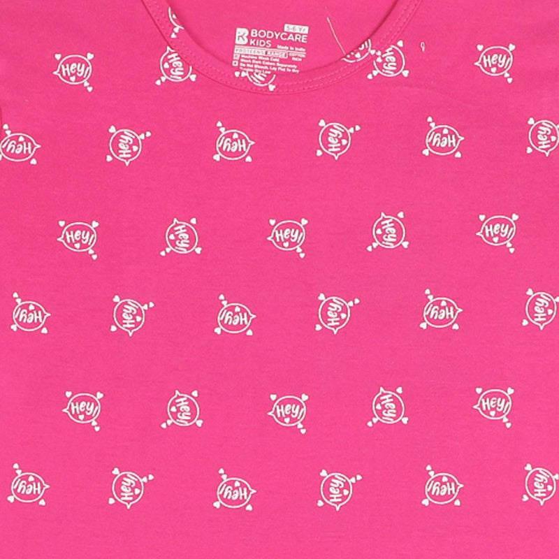 Bodycare Girls Round Neck Half Sleeves Tshirt