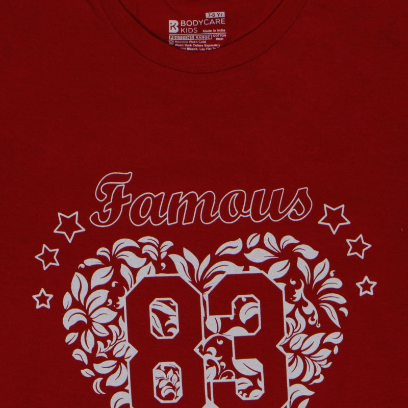 Bodycare Girls Round Neck Full Sleeves Printed Tshirt