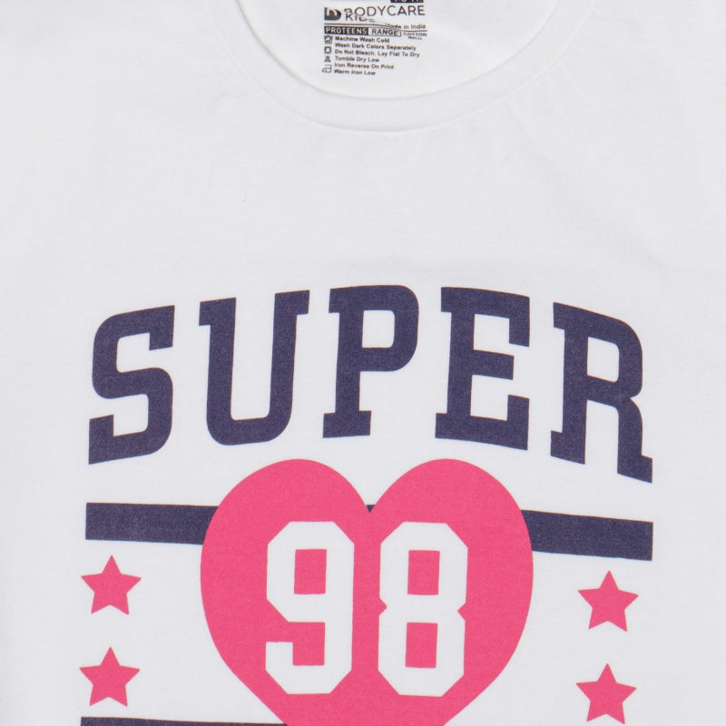 Bodycare Girls Round Neck Full Sleeves Printed Tshirt