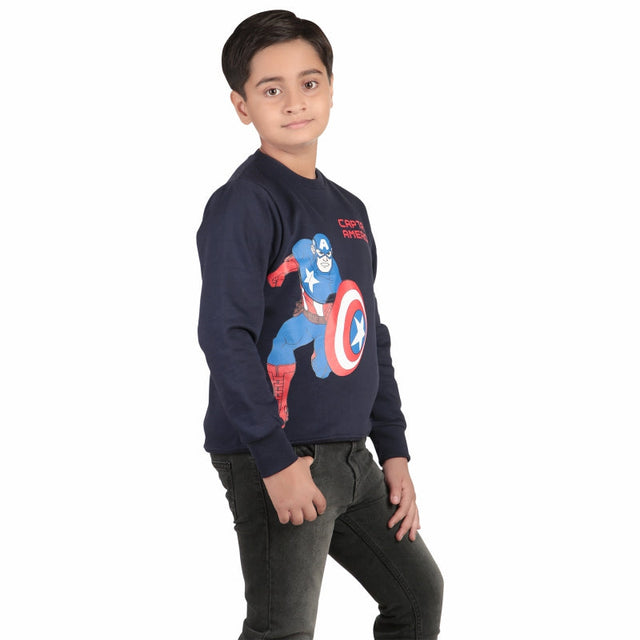 Boys Avengers Sweatshirt Round Neck Full Sleeves - Bodycare
