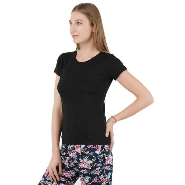 Women T-Shirt Round Neck Half Sleeves - Bodycare