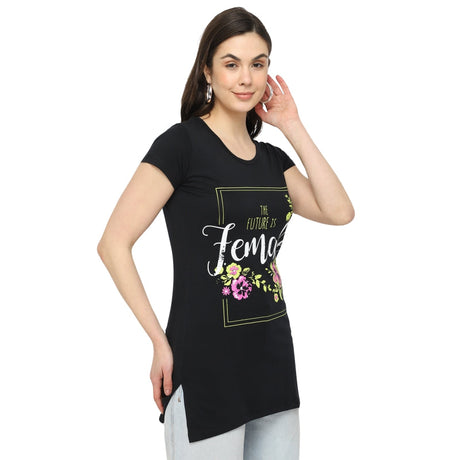 DYCA Women T-shirt Round Neck Half Sleeves