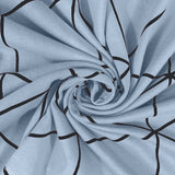 Bodycomfy 100% Cotton Hosiery Single bed Fitted Bedsheet – Geometric Print