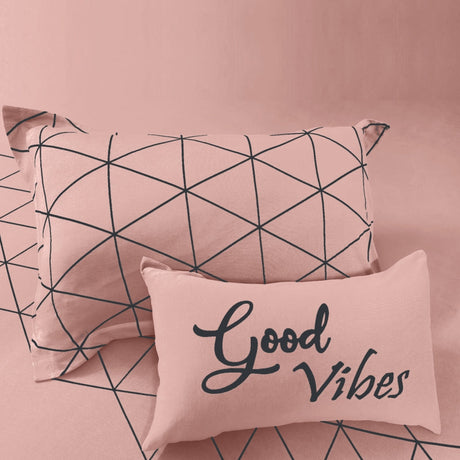Single Cotton Fitted Bedsheet Arabic Blue