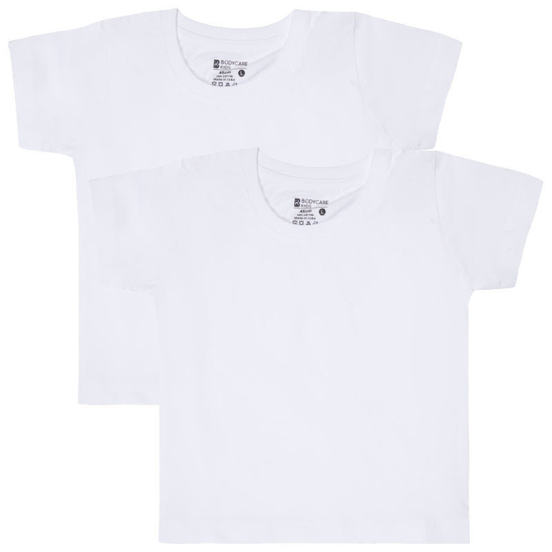 Baby Girls Cotton T-Shirt Round Neck Half Sleeves Pack of 2 - Bodycare