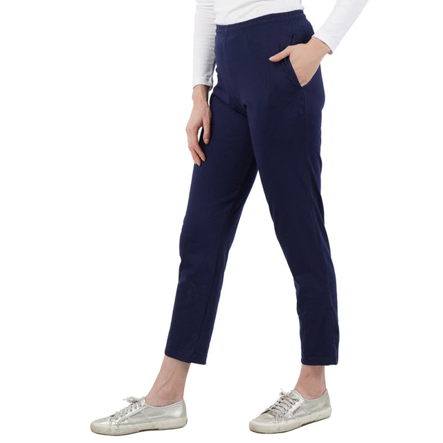 Women 100% Cotton Track Pant Side Pockets - Bodycare