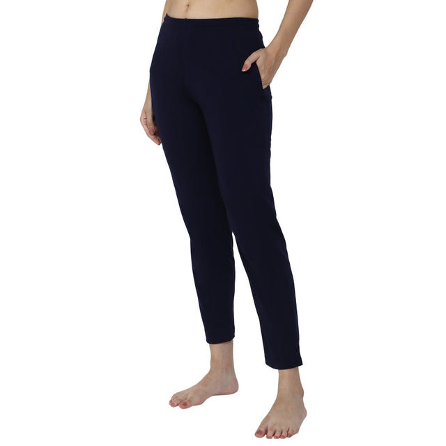 Women 100% Cotton Track Pant with Side Pockets and Solid Sports Jogger Styling for Workout, Gym and Active Wear