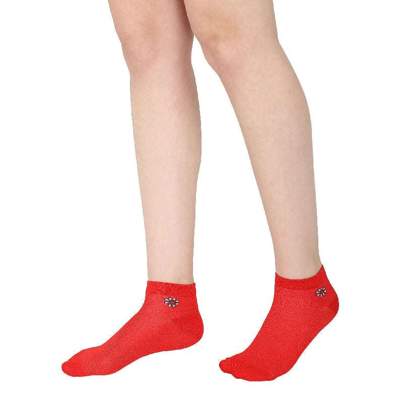 Bodycare Womens Solid Ankle Length Socks Pack Of