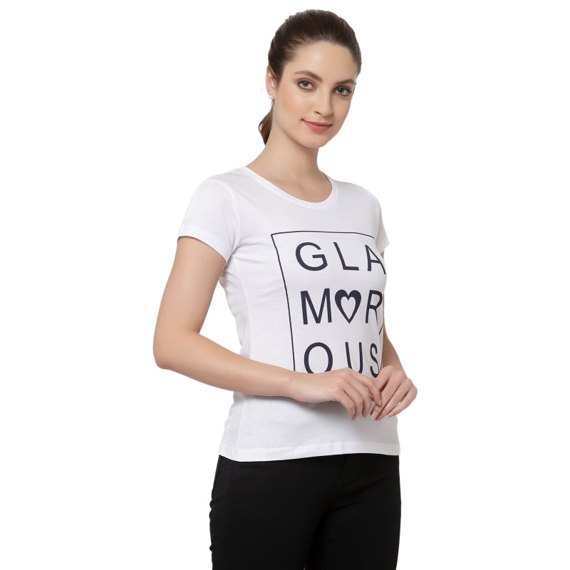 Women T-Shirt Round Neck Half Sleeves - Bodycare