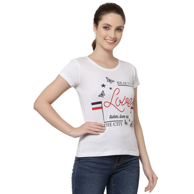 Women T-Shirt Round Neck Half Sleeves - Bodycare