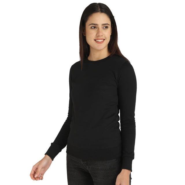 Women Sweatshirt Round Neck Full Sleeves - Bodycare