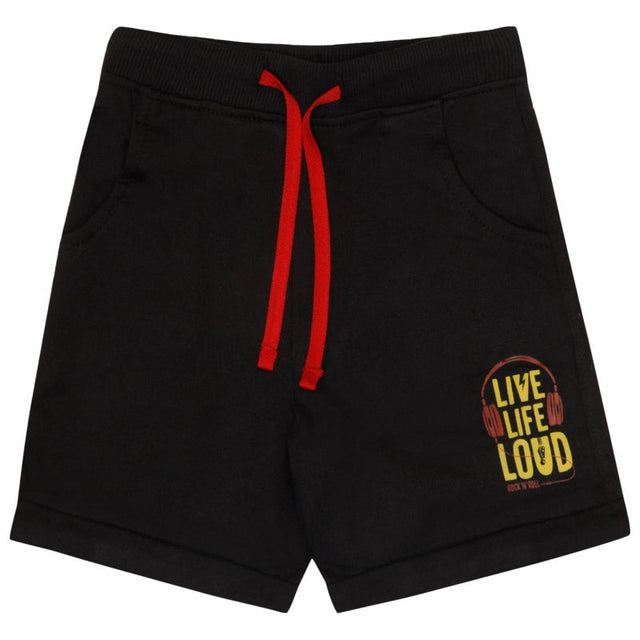 Boys Solid Shorts with Easy Pull-On Comfort for Casual Wear, Lounge Wear and Everyday Movement - Pack of 2