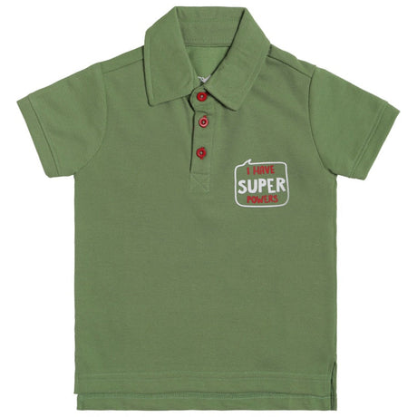 DYCA Boys Tshirt Collar Half Sleeves Solid