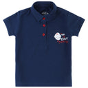 DYCA Girls Tshirt Collar Half Sleeves Solid