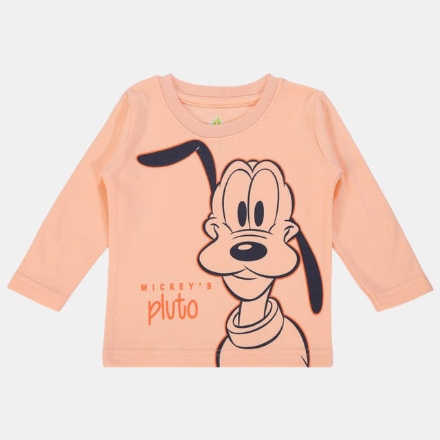 Baby Boys Mickey & Friends T-Shirt Round Neck Full Sleeves - Bodycare