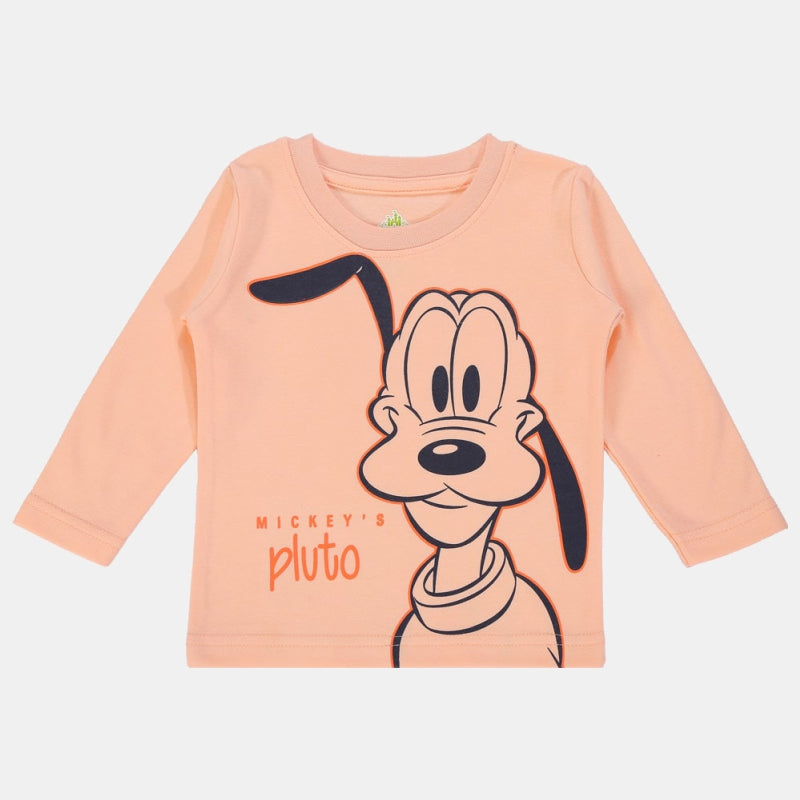 Baby Boys Mickey & Friends T-Shirt Round Neck Full Sleeves - Bodycare