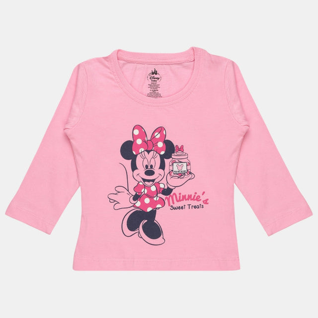 Baby Girls Minnie & Friends T-Shirt Round Neck Full Sleeves - Bodycare
