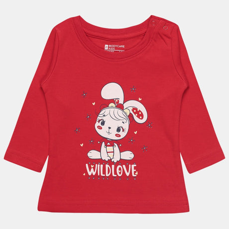 Baby Girls T-Shirt Round Neck Full Sleeves