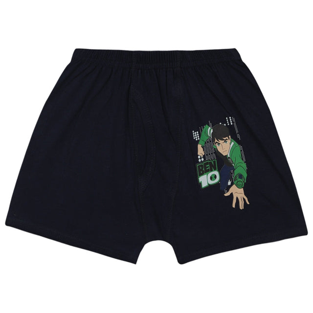 Boys Benten Cotton Trunk Underwear with Inner Elastic and Character Print Styling for Daily Comfort - Pack of 4