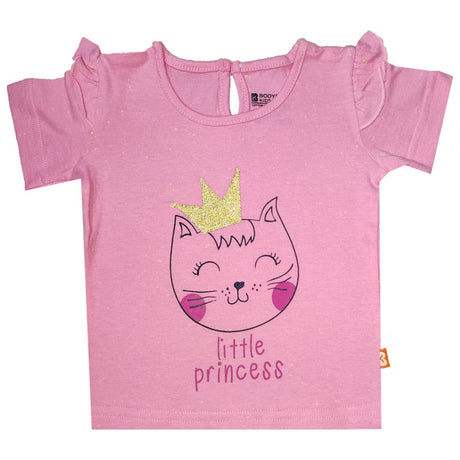 Baby Girls T-Shirt Round Neck Half Sleeves