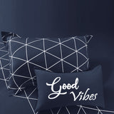 Bodycomfy 100% Cotton Hosiery Single bed Fitted Bedsheet – Geometric Print