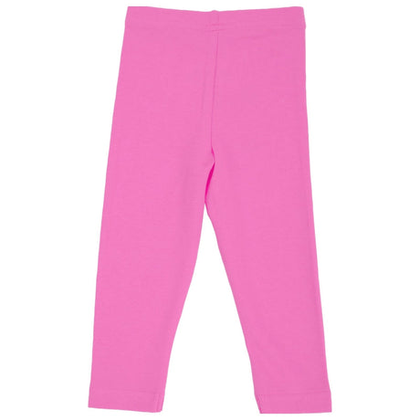 Pink cotton kids leggings, full length, comfortable fit, soft innerwear for girls