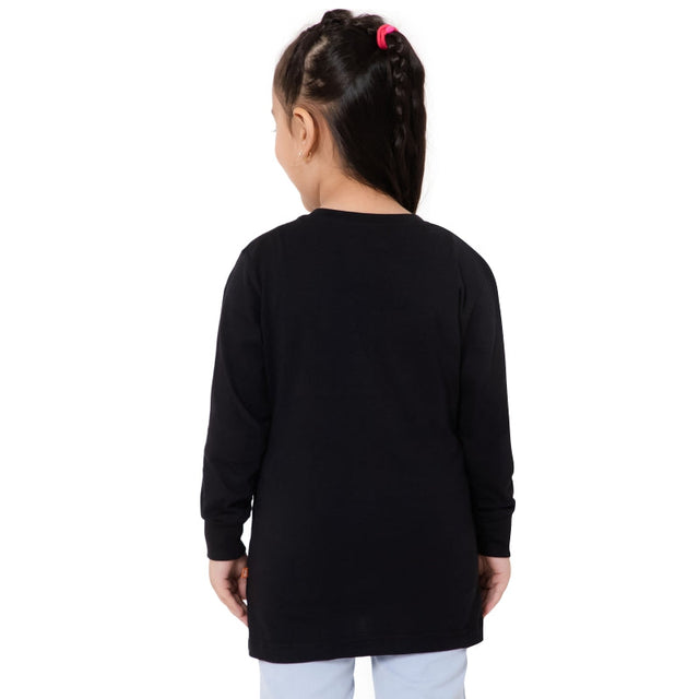 Girls 100% Cotton T-Shirt Round Neck Full Sleeves Pack of 1 - Bodycare