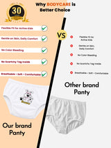 Baby Girls Printed Panty with Inner Elastic Waistband for Soft Everyday Innerwear Comfort and Regular Use - Pack of 6