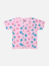 Baby 100% Cotton Spandex Front Open Short Suit with Half Sleeves for Easy Dressing and Everyday Comfort