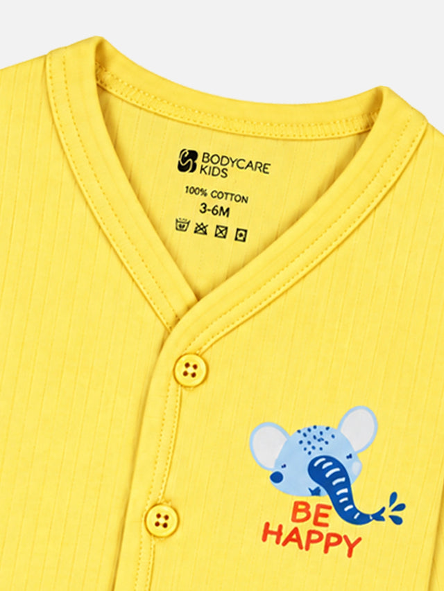Unisex Baby Front Open Full Sleeves Thermal Top for Winter Innerwear Comfort and Everyday Use - Pack of 3