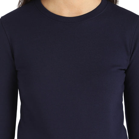 DYCA Women Fleece Sweat Shirt Round Neck Full Sleeves