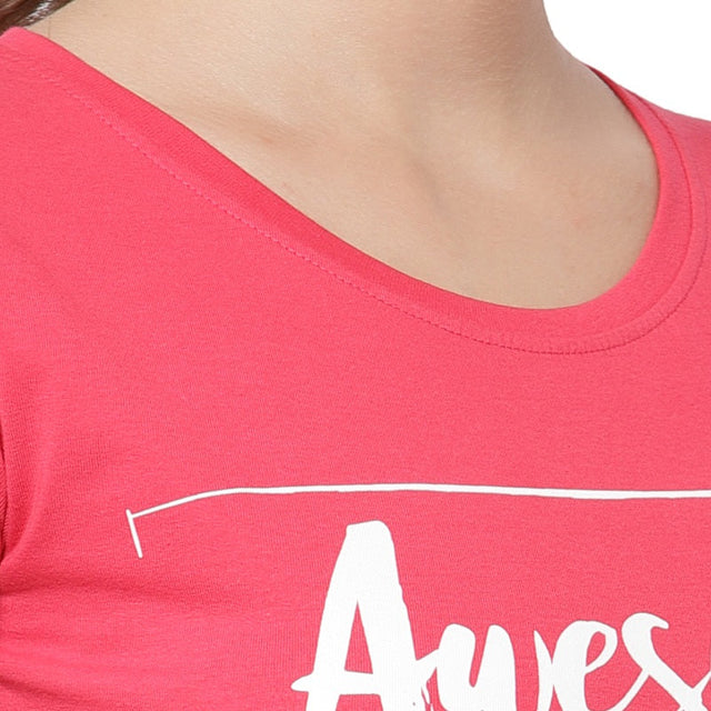 Women T-Shirt Round Neck Half Sleeves - Bodycare