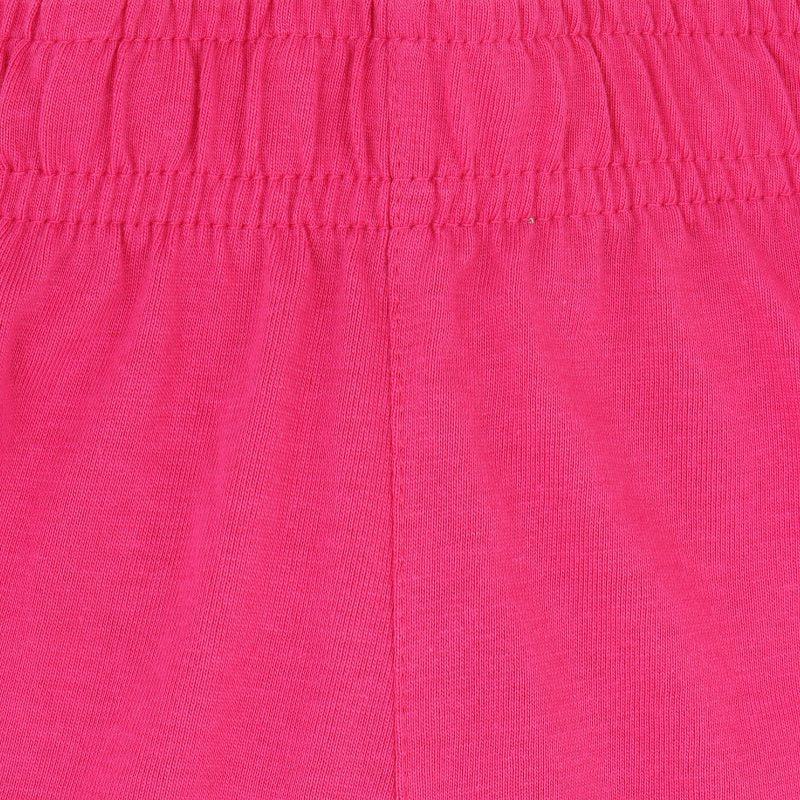 Close-up of elastic waistband in pink cotton kids innerwear