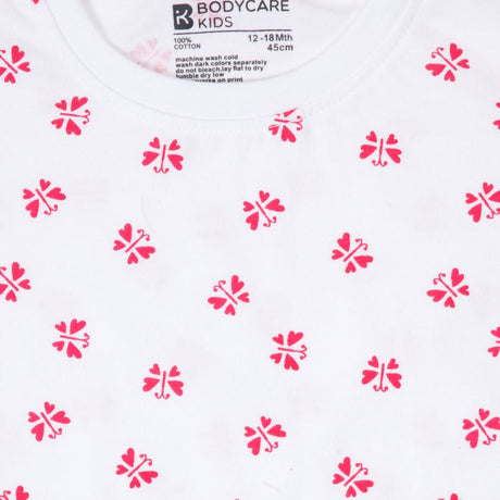 Baby Girls T-Shirt Round Neck Half Sleeves Pack of 2