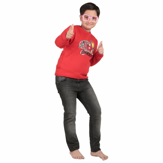 Boys Avengers Sweatshirt Round Neck Full Sleeves - Bodycare