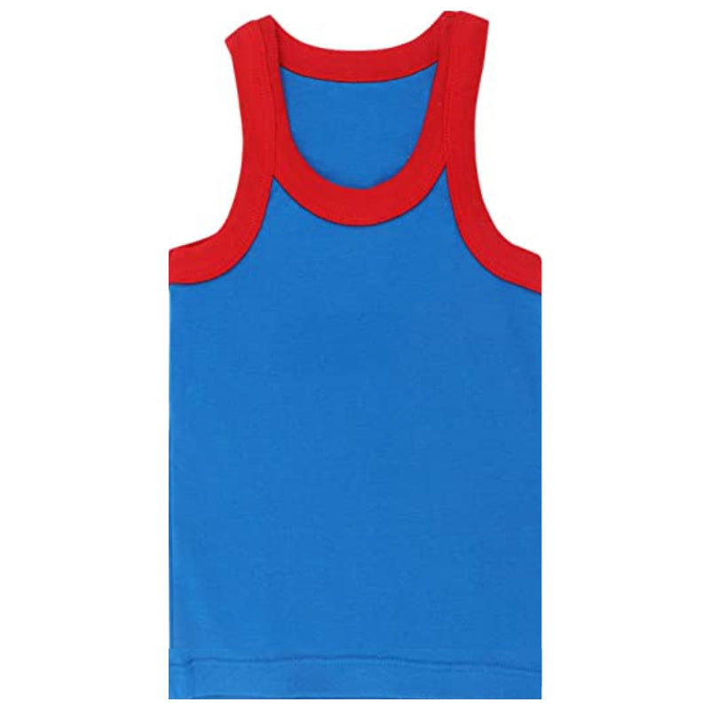 DYCA Boys Cotton Solid Vest Round Neck Sleeveless Pack Of 4