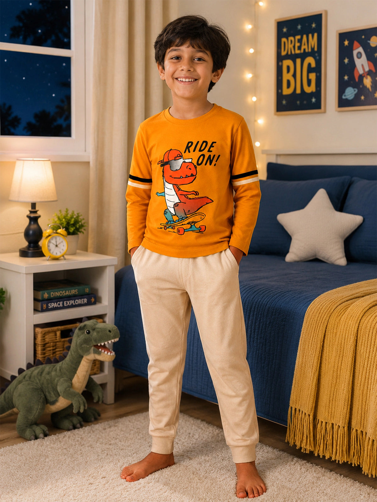 Boys Cotton Night Suit for Comfortable Sleepwear, Lounge Wear and Everyday Nightwear Essentials for Daily Use