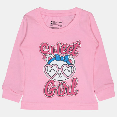 Baby Girls T-Shirt Round Neck Full Sleeves Pack of 1 - Bodycare