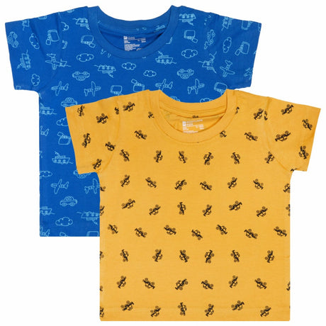 Baby Boys T-Shirt Round Neck Half Sleeves Pack of 2