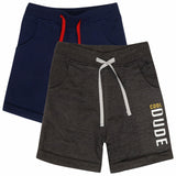 Boys Solid Shorts with Easy Pull-On Comfort for Casual Wear, Lounge Wear and Everyday Movement - Pack of 2