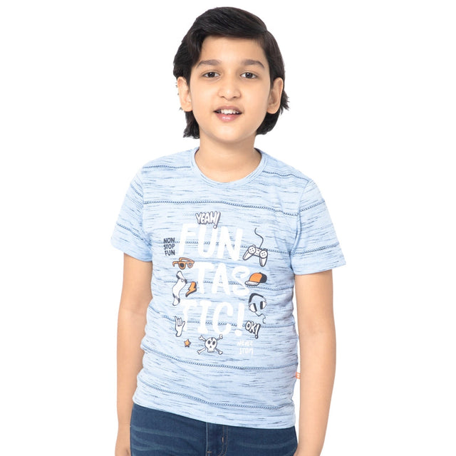 Boys 100% Cotton T-Shirt Round Neck Half Sleeves Pack of 1 - Bodycare