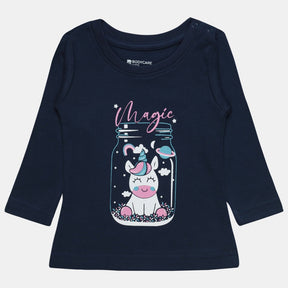 Baby Girls T-Shirt Round Neck Full Sleeves - Bodycare